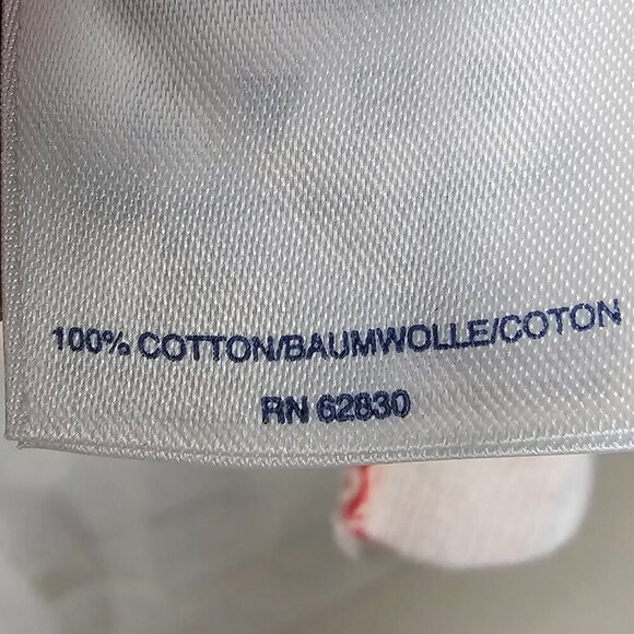 Lands' End Red Blue Tropical Floral Sweater Beach Cotton Summer M - Picture 9 of 11